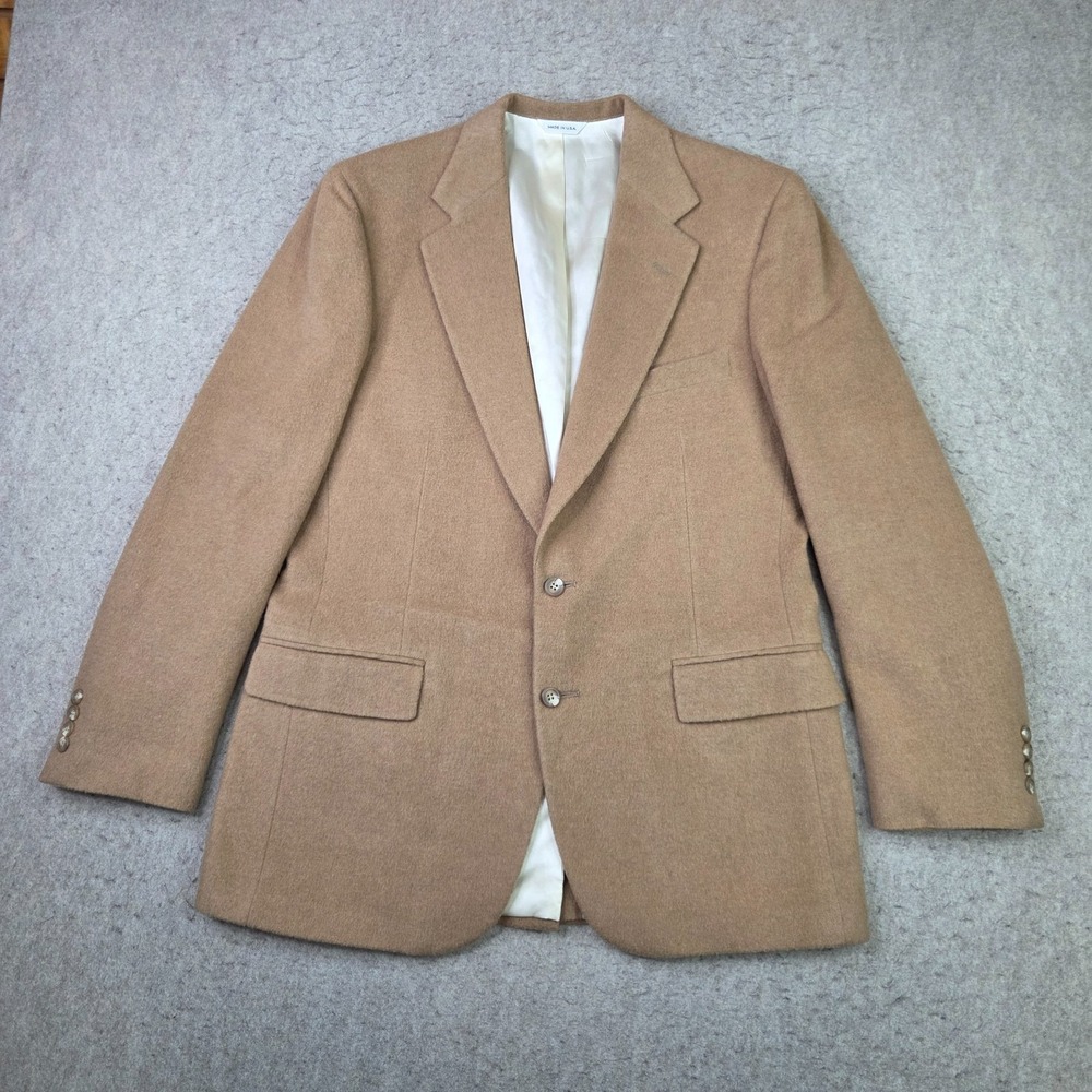 Vintage Polo University Club Ralph Lauren Mens 44R Tan Suede Sport Jacket USA